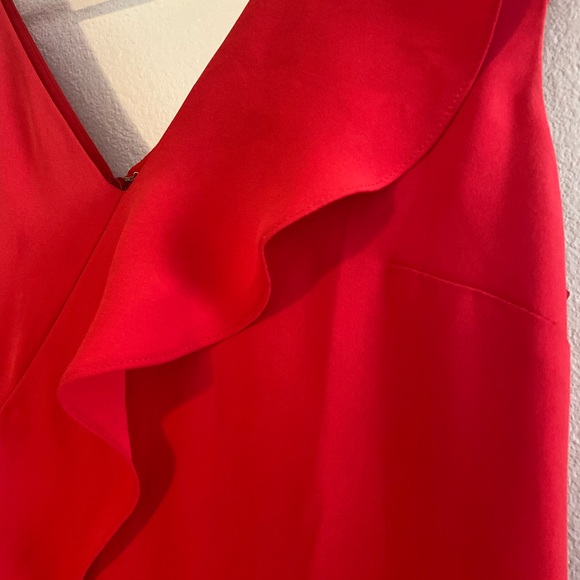 Reiss Red Ruffle Short Mini Odessa Dress, size 10 - Picture 9 of 9
